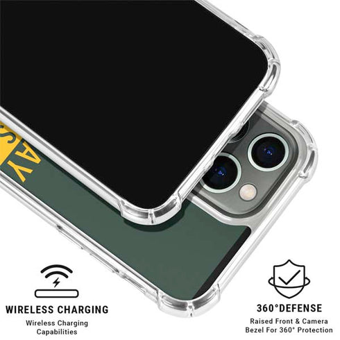 NFL Green Bay Packers Green Performance Series iPhone 16 Pro Clear Case